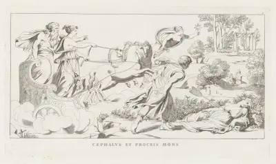Cephalus et Procris Mors av Giulio Romano