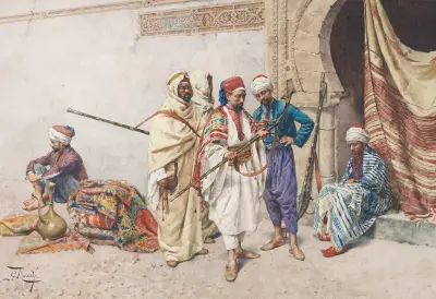 The seller of arms av Giulio Rosati