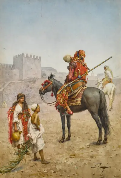 The Water Sellers av Giulio Rosati