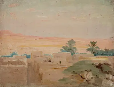 Biskra – Wüste (Abend) von Jan Ciągliński