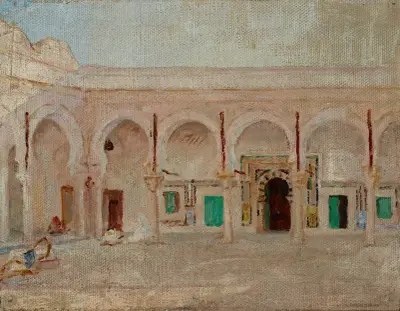 Kairouan (Innenhof in der Moschee des Schwertes), 1911 – Nr. 3 von Jan Ciągliński