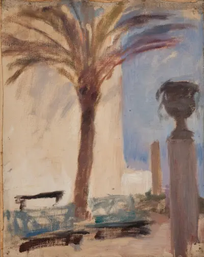 Taormina (Palmen beim Hotel) von Jan Ciągliński