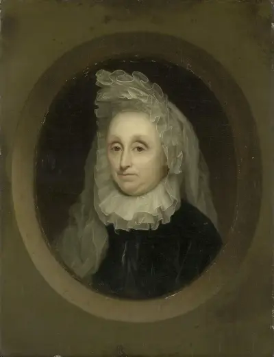 Portrait of Josnia Parduyn (1642-1718), second wife of Aernout van Citters av Godfried Schalcken