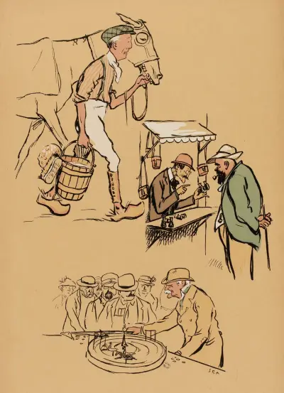 Au champ de course av Georges Goursat (Sem)