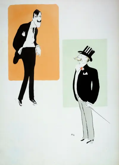 Cappiello et le duc de Morny av Georges Goursat (Sem)