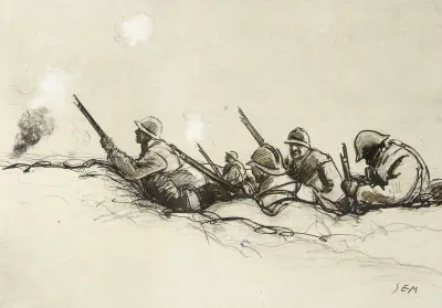 Dans la tranchée av Georges Goursat (Sem)