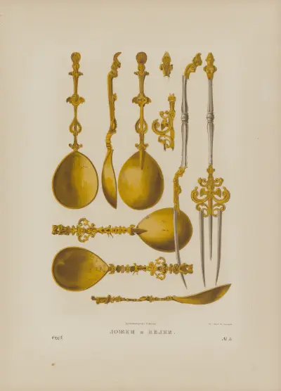 Spoons and Forks av Fedor Grigoryevich Solntsev