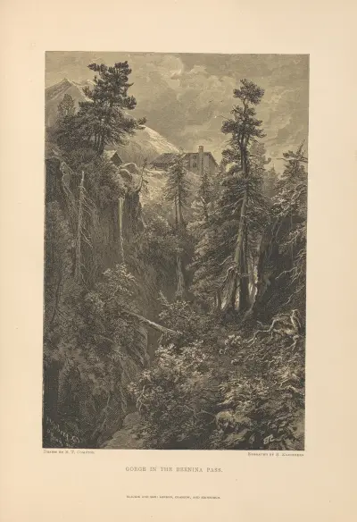 E. T. Compton – Gorge in the Bernina Pass av Theodor Gsell Fels