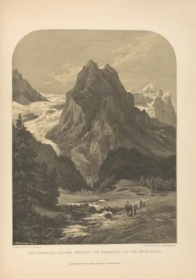 E. T. Compton – The Rosenlaui Glacier, between the Wellhorn and the Engelhorns av Theodor Gsell Fels