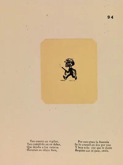 Calavera pro policistu, José Guadalupe Posada