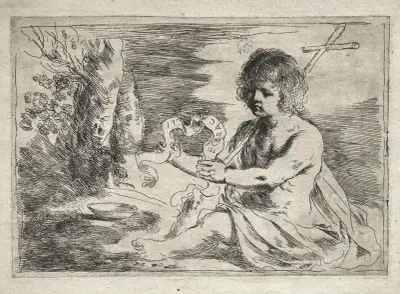 St. John the Baptist av Guercino