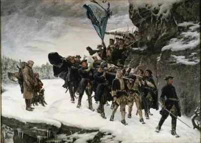 Bringing Home the Body of King Karl XII of Sweden von Gustaf Cederström