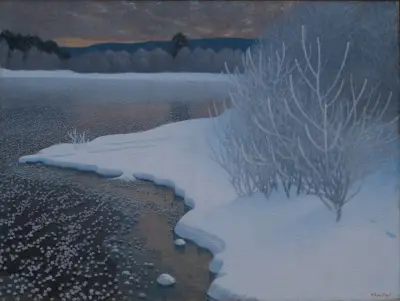 Hoar-Frost on Ice von Gustaf Fjæstad