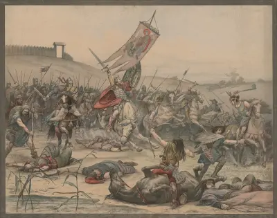 208 Otto the Great in the Battle of Lechfeld, 955, Carl Gustaf Hellqvist