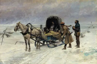 The Death of Sten Sture the Younger on the Ice of Lake Mälaren von Carl Gustaf Hellqvist