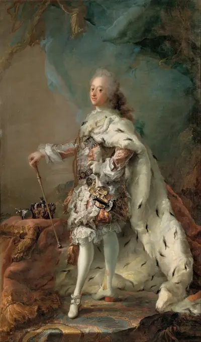 Portrait of Frederik V in Anointment Robe, Carl Gustaf Pilo