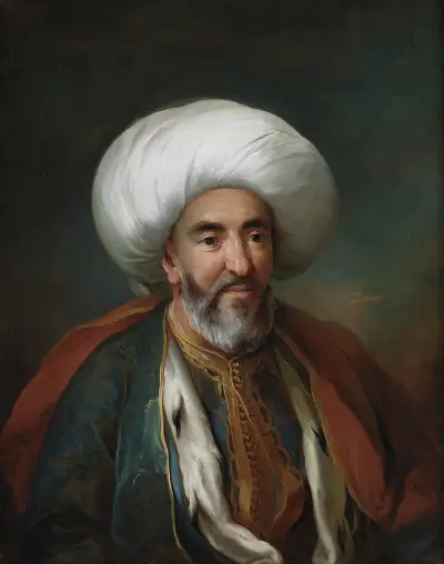 Portrait of Mahmud Agas, Ambassador of Tripolis, Carl Gustaf Pilo