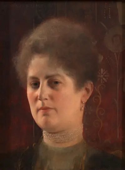 Bildnis einer unbekannten Frau (Frau Heymann) av Gustav Klimt
