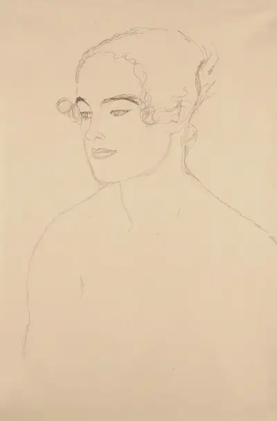Brustbild nach links (torso facing left) av Gustav Klimt