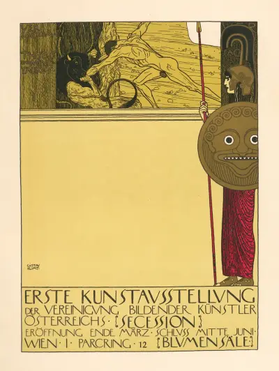 Erste Kunstausstellung der Vereinigung Bildender Künstler Osterreichs Secession. av Gustav Klimt