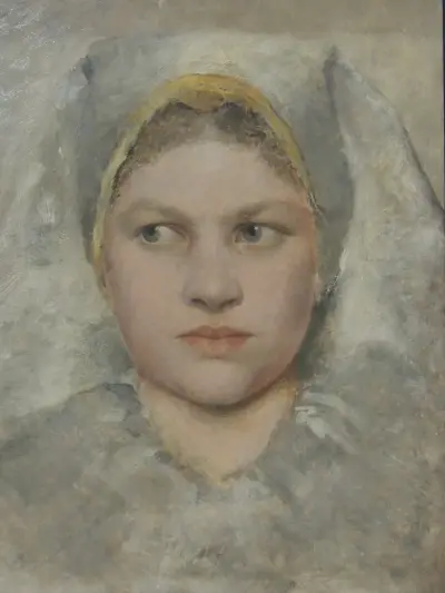 Head Study of a Girl von Hana av Gustav Klimt