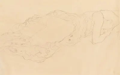 Liegende (Reclining Nude) av Gustav Klimt