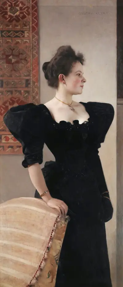 Portrait of a lady (Marie Breunig), 1894 av Gustav Klimt