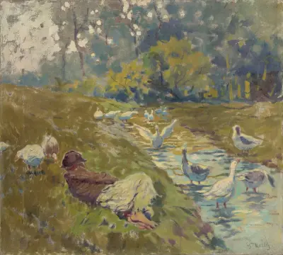 Geese Herder, Gustáv Mallý
