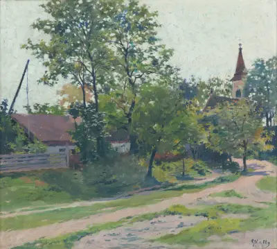 Landscape from Petržalka, Gustáv Mallý