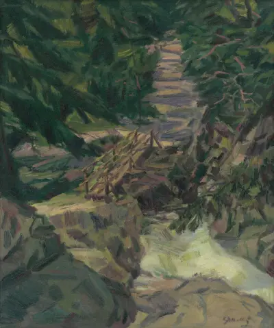 Mountain-Stream in the Tatras, Gustáv Mallý