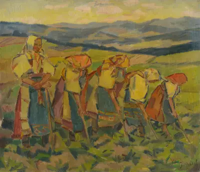 Okopávačky (Ženy na poli), Gustáv Mallý