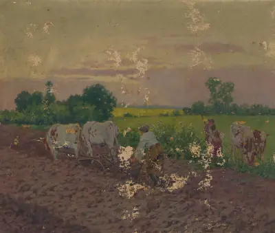 Ploughing, Gustáv Mallý
