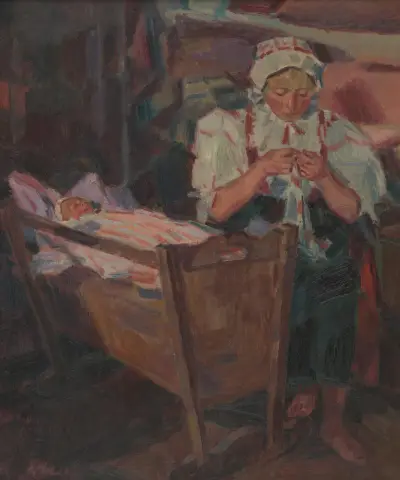 Pri kolíske, Gustáv Mallý