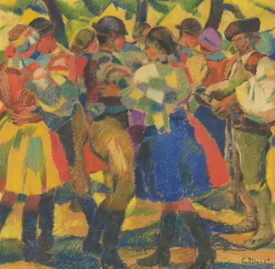 Study for the Painting Wedding I., Gustáv Mallý
