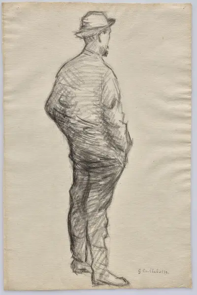 Study of a Man with Hands in His Pockets av Gustave Caillebotte
