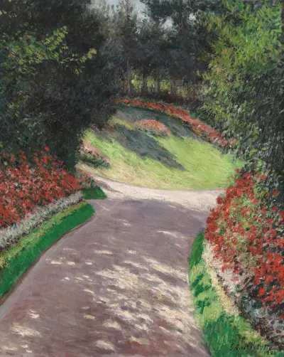 The Path in the Garden av Gustave Caillebotte