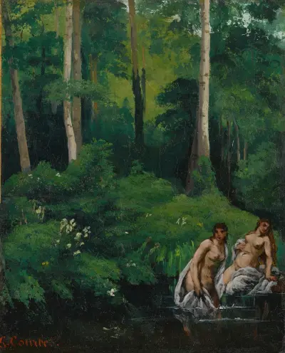 Baigneuses dans la forêt av Gustave Courbet