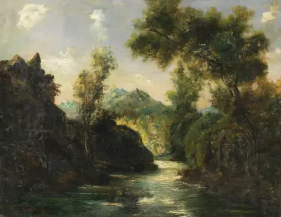 In the Swiss Alps av Gustave Courbet