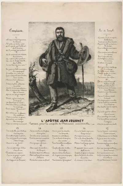 Jean Journet Departing for the Conquest of Universal Harmony av Gustave Courbet