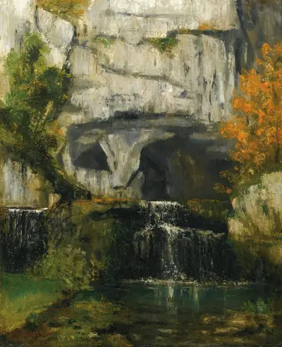 La Source Du Lison av Gustave Courbet