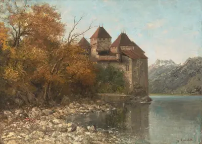 Le Château de Chillon, Lake Geneva – nr 1 av Gustave Courbet