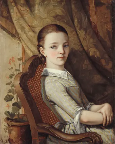 Portrait de Juliette Courbet av Gustave Courbet