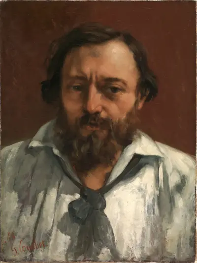 Portrait of the poet Pierre Dupont av Gustave Courbet