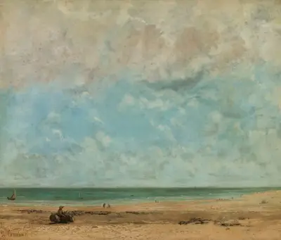 Seaside landscape av Gustave Courbet