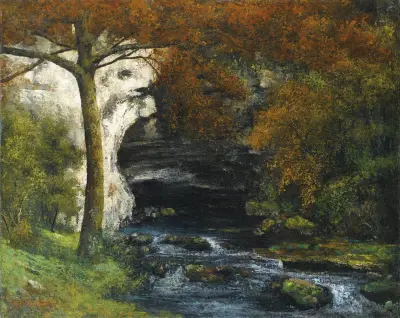 Source de Lison près de Nans av Gustave Courbet