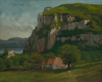 The Rock of Hautepierre av Gustave Courbet