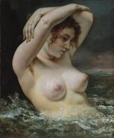 The Woman in the Waves av Gustave Courbet