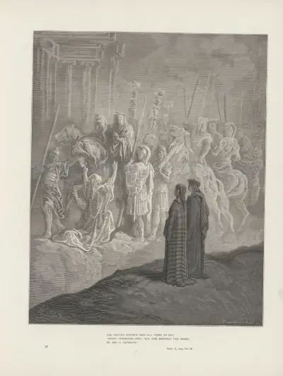 The vision of Purgatory and Paradise by Dante Alighieri Pl.17 av Gustave Doré