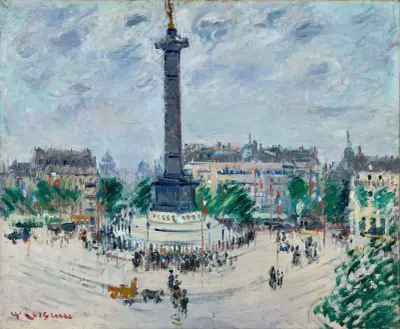 Place de la Bastille av Gustave Loiseau