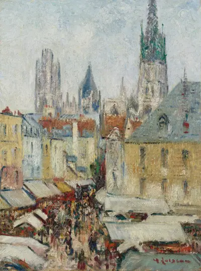 Rue De L’épicerie À Rouen av Gustave Loiseau